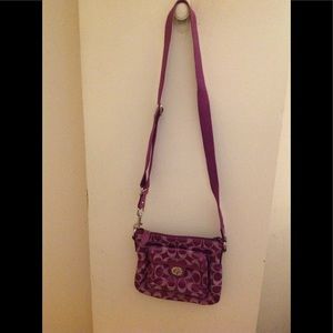 Cute Dark & light Purple Coach Purse.